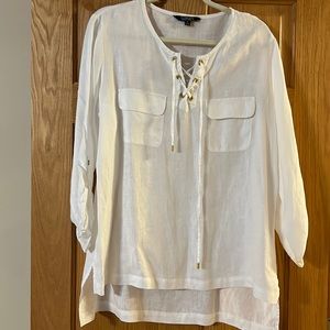 White Tunic by Ellen Tracy size L